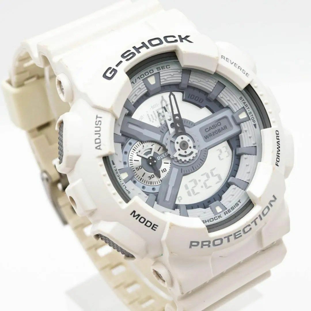 《一点物》G-SHOCK 腕時計 ホワイト アナデジ 20気圧防水 ライトd