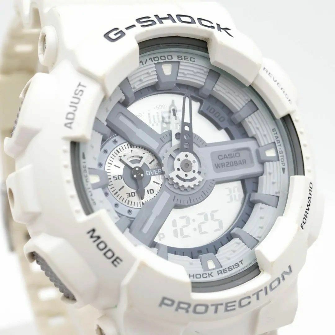 一点物》G-SHOCK 腕時計 ホワイト アナデジ 20気圧防水 ライトd