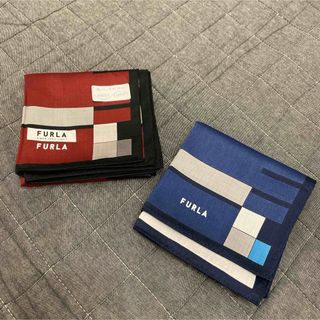 フルラ(Furla)のFURLA フルラ 大判 ハンカチ 未使用品 2枚セット(ハンカチ)