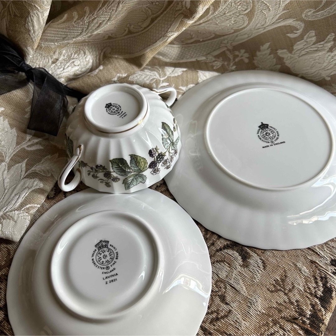 Royal Worcester(ロイヤルウースター)の英国製　royalworcester  【Lavinia】モーニングセット インテリア/住まい/日用品のキッチン/食器(食器)の商品写真