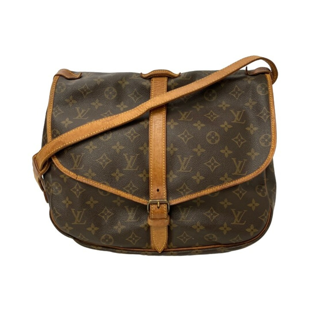 LOUIS VUITTON ソミュール35 ショルダーバッグ モノグラム レザー