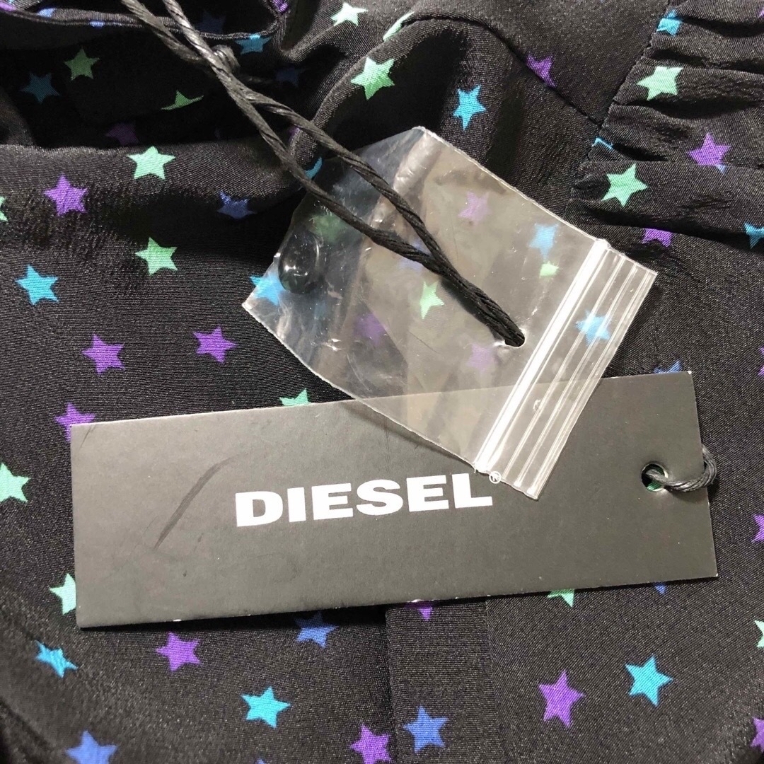 マミー新品未使用　DIESEL ディーゼル　リボン　星柄　シルク100% 　ワンピース