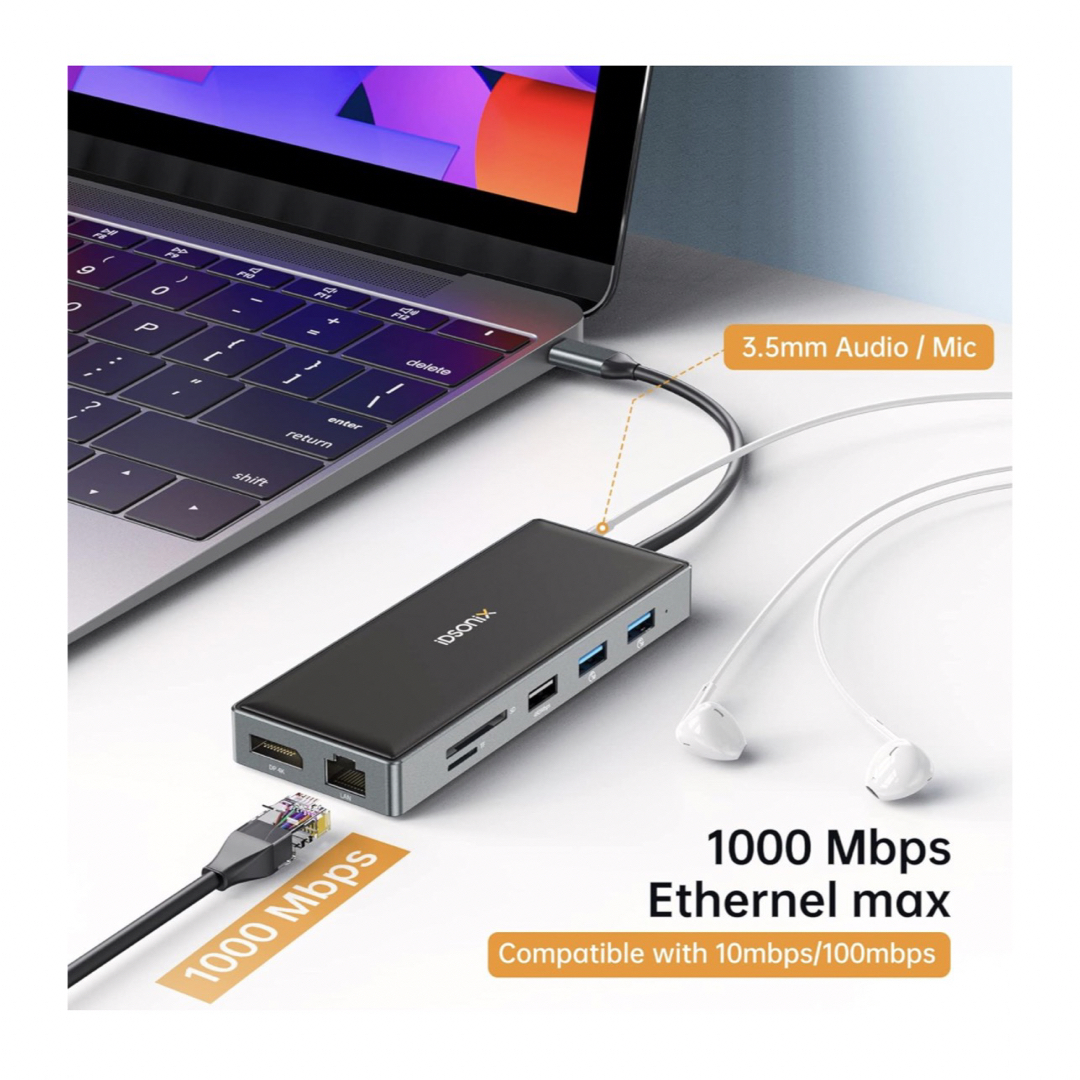 1点限り✨iDsonix 5-in-1 USB-C 多機能USBハブ HDMI