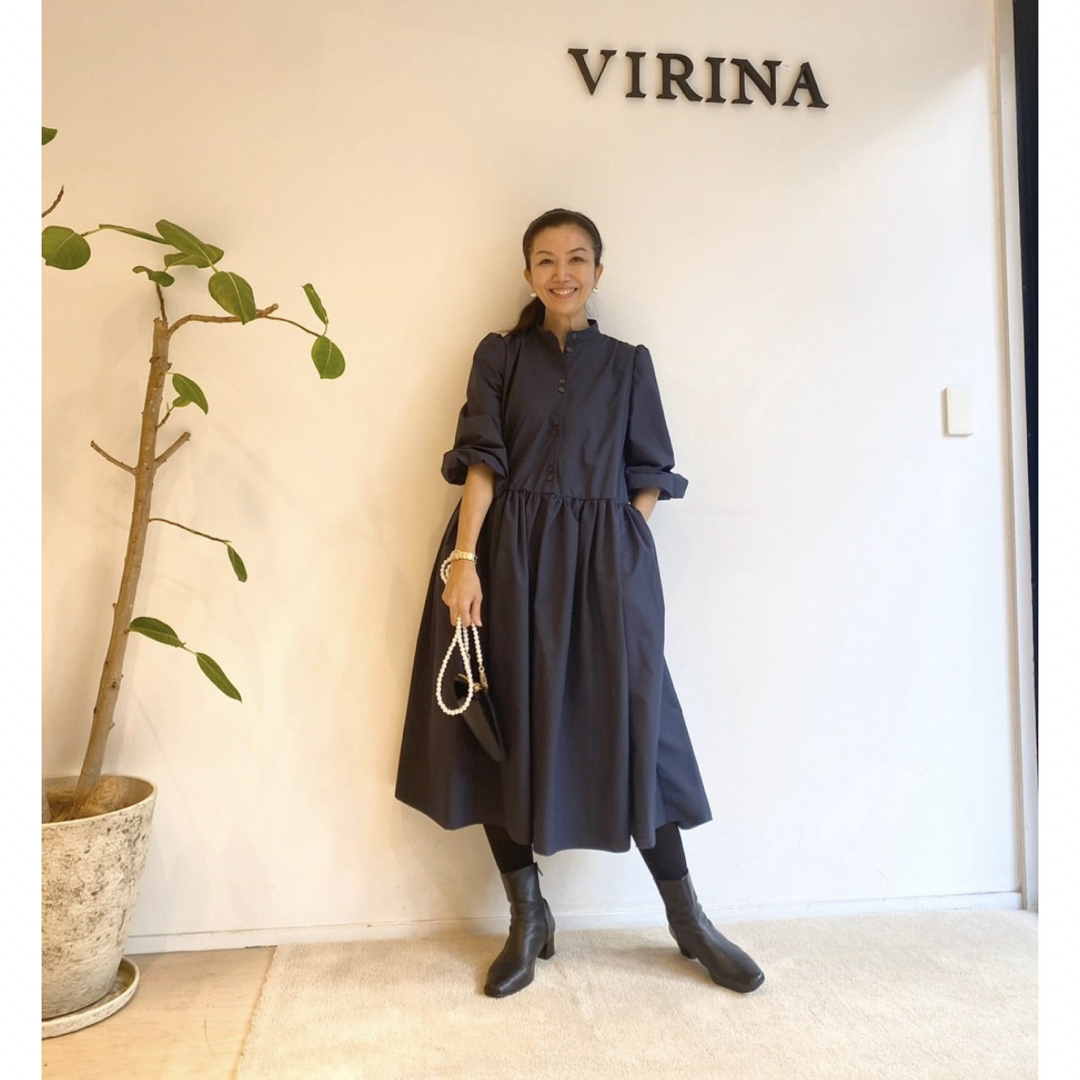 最終価格　ヴィリーナ　virina キキドレス　ネイビー　M