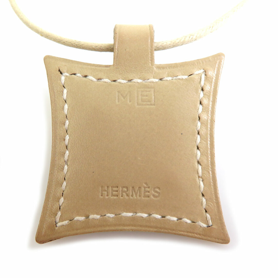 Hermes(エルメス)のエルメス HERMES ネックレス トゥアレグ レザー/メタル ライトベージュ/シルバー ユニセックス 送料無料【中古】 e56837a レディースのアクセサリー(ネックレス)の商品写真