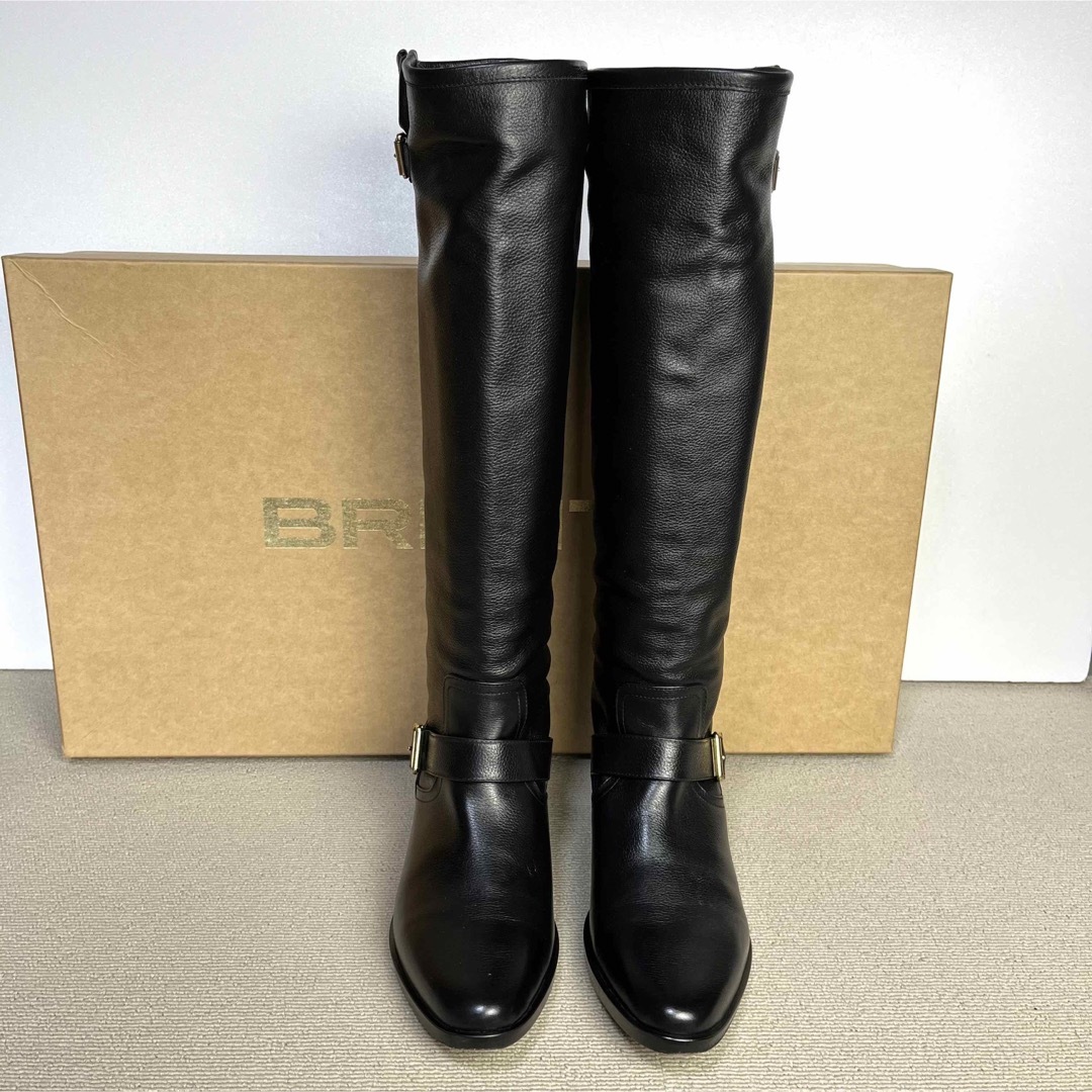 39 BRENTA フラット ロングブーツ 黒 ブレンタ エンジニア 25