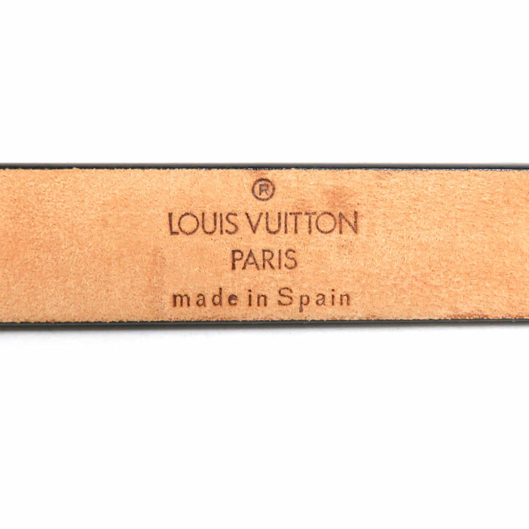 LOUIS VUITTON(ルイヴィトン)のルイ ヴィトン LOUIS VUITTON ベルト サンチュール キャレ レザー/メタル ブラック/シルバー メンズ 送料無料【中古】 e56850 メンズのファッション小物(ベルト)の商品写真