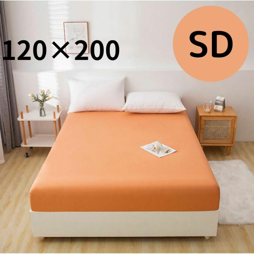 SALE SD 120×200 ブルー　ボックスシーツ　マットレスカバー　ブルー インテリア/住まい/日用品のベッド/マットレス(セミダブルベッド)の商品写真