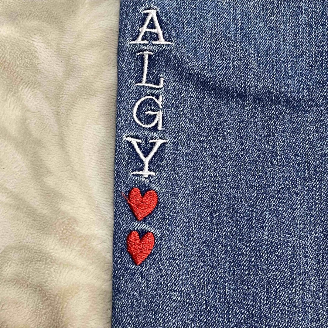 ALGY(アルジー)のALGY スキニーデニム　160 ジーンズ　アルジー　パンツ　訳あり キッズ/ベビー/マタニティのキッズ服女の子用(90cm~)(パンツ/スパッツ)の商品写真