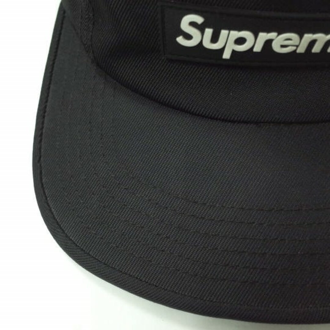 SUPREME シュプリーム アメリカ製 13SS Rubber Logo Camp Cap ラバーロゴキャンプキャップ ONE SIZE Black Box Logo ボックスロゴ ジェットキャップ 帽子【SUPREME】