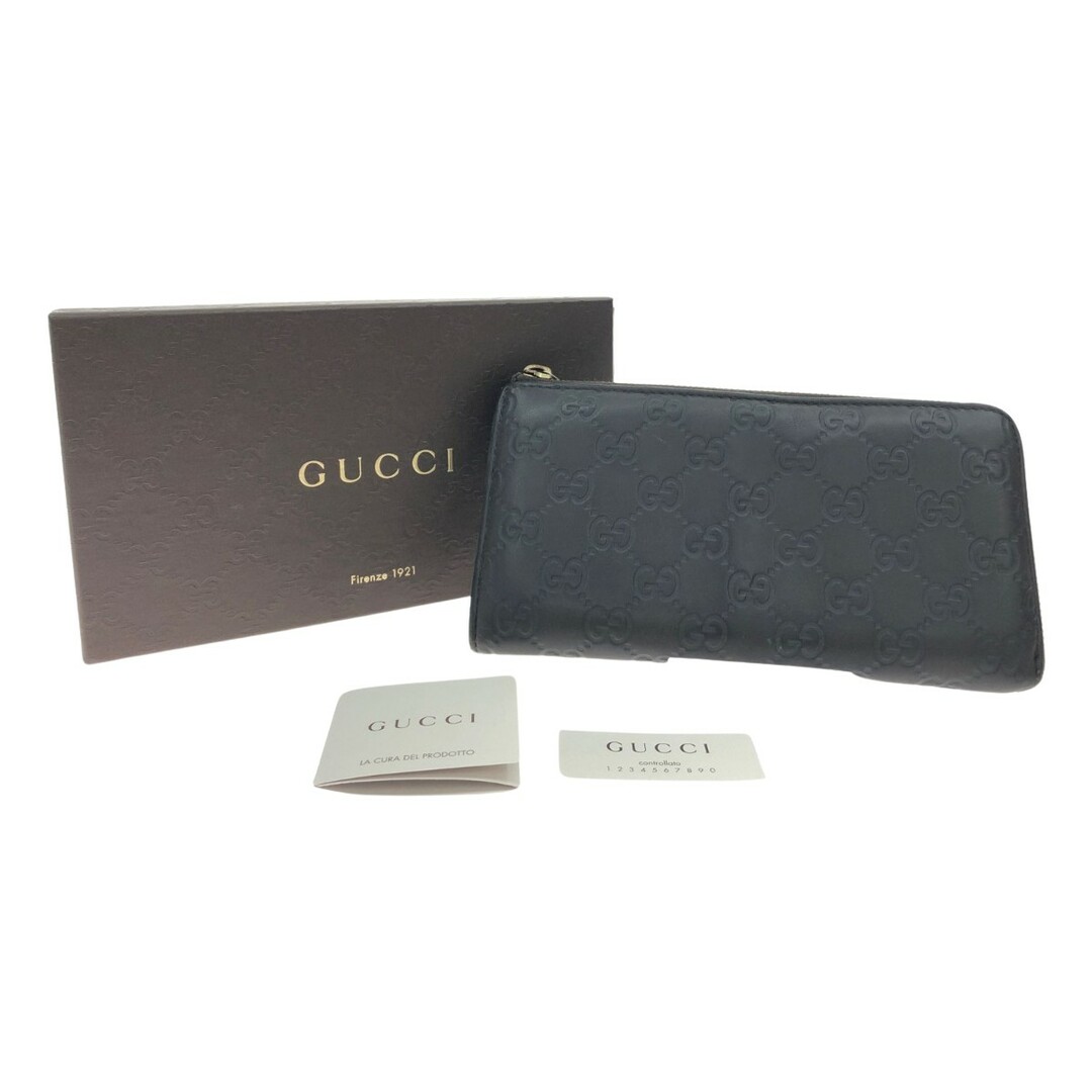 Gucci - ▽▽GUCCI グッチ メンズ 長財布 L字ファスナー グッチシマ