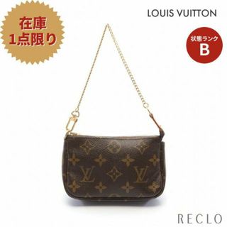 ルイヴィトン(LOUIS VUITTON)のミニ ポシェット アクセソワール モノグラム チェーンハンドバッグ PVC レザー ブラウン(ハンドバッグ)