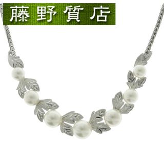 ミキモト(MIKIMOTO)の（美品）ミキモト MIKIMOTO パール ネックレス K18 WG ホワイトゴールド × パール 約5.4－7.7mm ペンダント 8851(ネックレス)