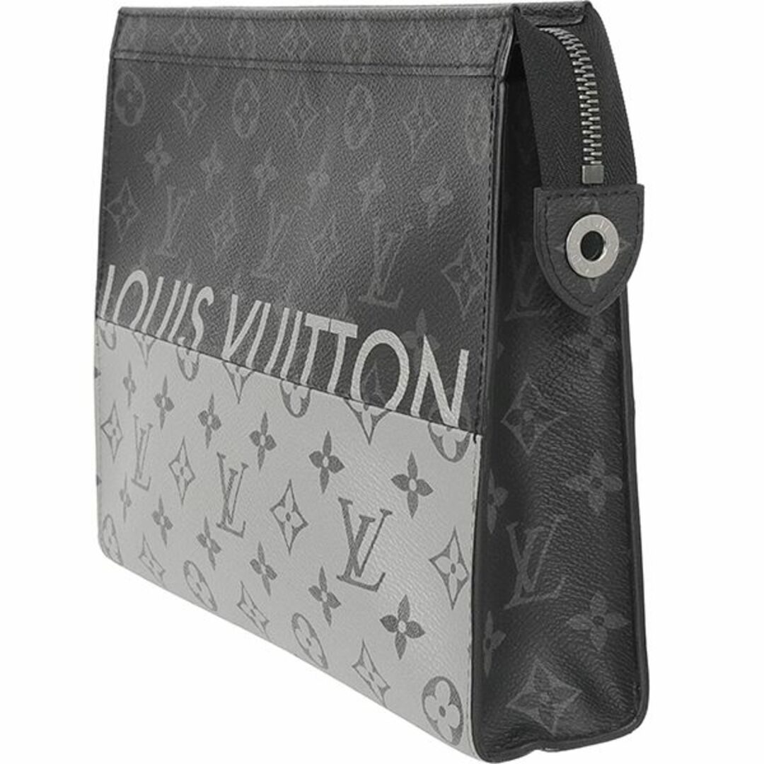 ルイヴィトン クラッチバッグ モノグラム・エクリプス ポシェット・ヴォワヤージュMM M61692 LOUIS VUITTON ブラック 黒