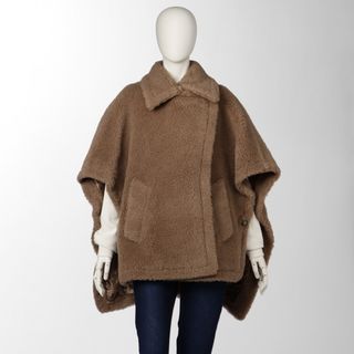 マックスマーラ(Max Mara)のマックスマーラ MAX MARA ケープ TEBE テディベア TEDDY ポンチョ アウター  2023年秋冬新作 2347360833 0007 CAMMELLO(ポンチョ)