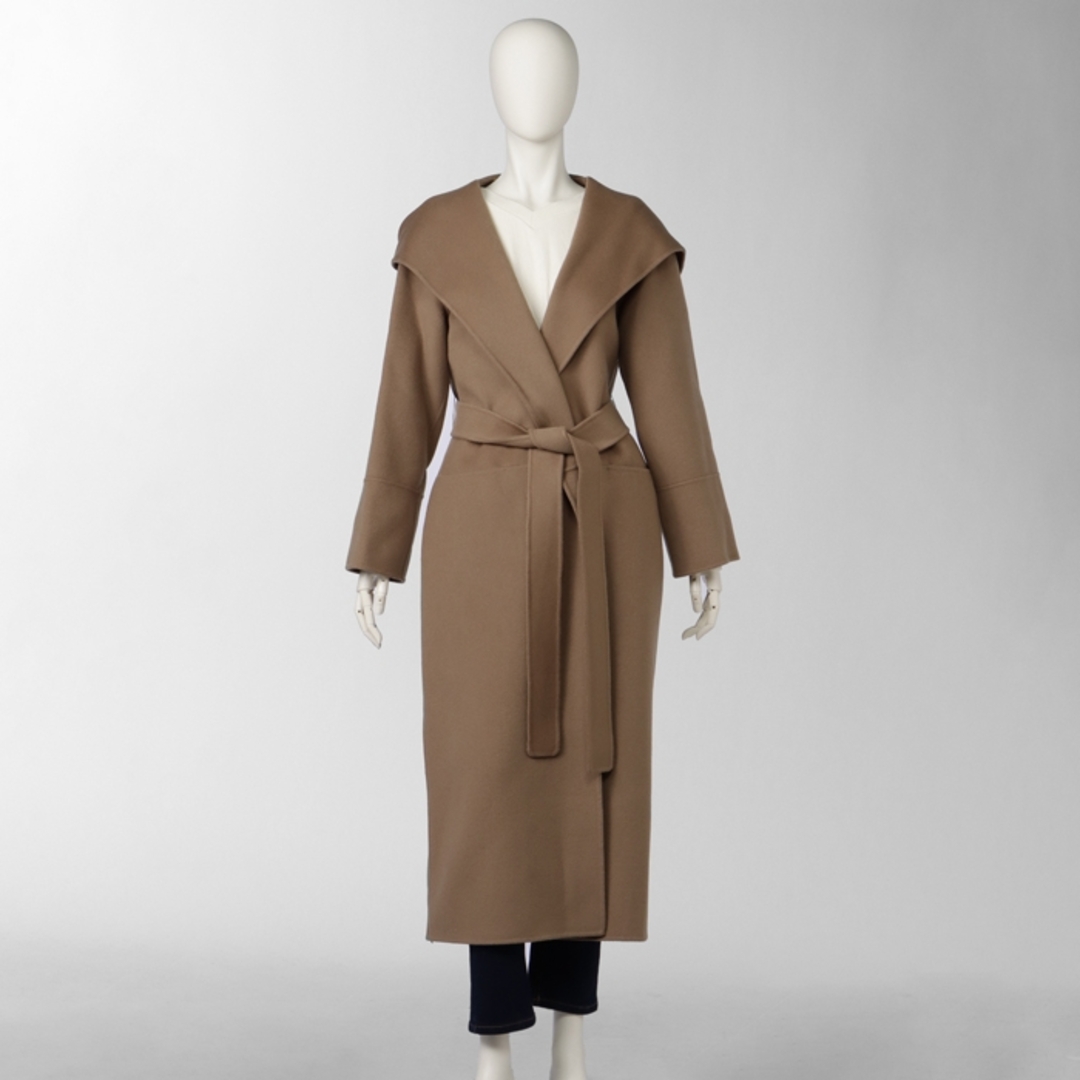 エス マックス マーラ 'S MAX MARA コート FABIO ダブルフェイス フーデット ラップコート ベルテッド ロングコート  2023年秋冬新作 2390160533 0001 CAMMELLO | フリマアプリ ラクマ