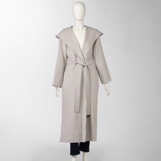 エスマックスマーラ('S Max Mara)のエス マックス マーラ 'S MAX MARA コート FABIO ダブルフェイス フーデット ラップコート ベルテッド ロングコート 2023年秋冬新作 2390160533 0001 ECRU(ロングコート)