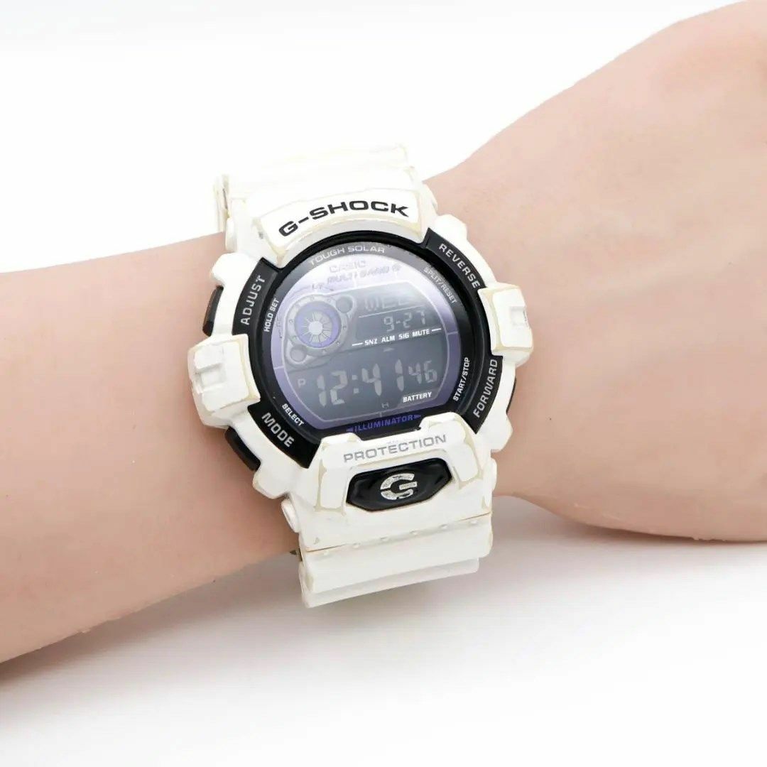 一点物》G-SHOCK 腕時計 ホワイト デジタル タフソーラーf-