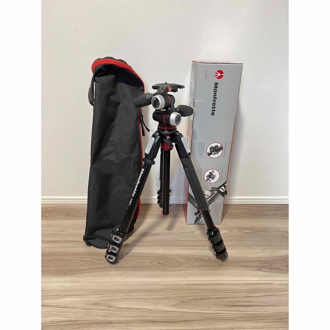 Manfrotto - マンフロット 190プロアルミニウム三脚4段+RC2付3ウェイ