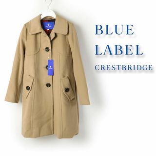 ブルーレーベルクレストブリッジ(BLUE LABEL CRESTBRIDGE)の929d 新品 ブルーレーベル ウール ビーバー メルトンコート チェック38(ロングコート)