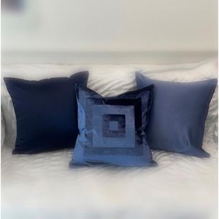 ザラホーム(ZARA HOME)のザラホーム　ベロア　スクエアデザイン　クッションカバー(クッションカバー)