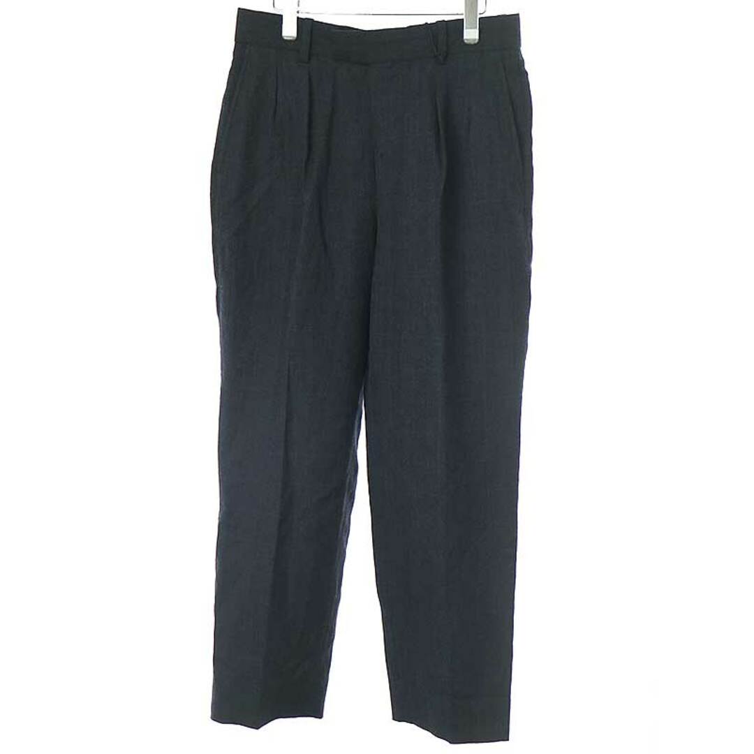 A.PRESSE ア プレッセ 23SS Wide Tapered Trousers チェック柄ワイドテーパードトラウザーズパンツ チャコール 2