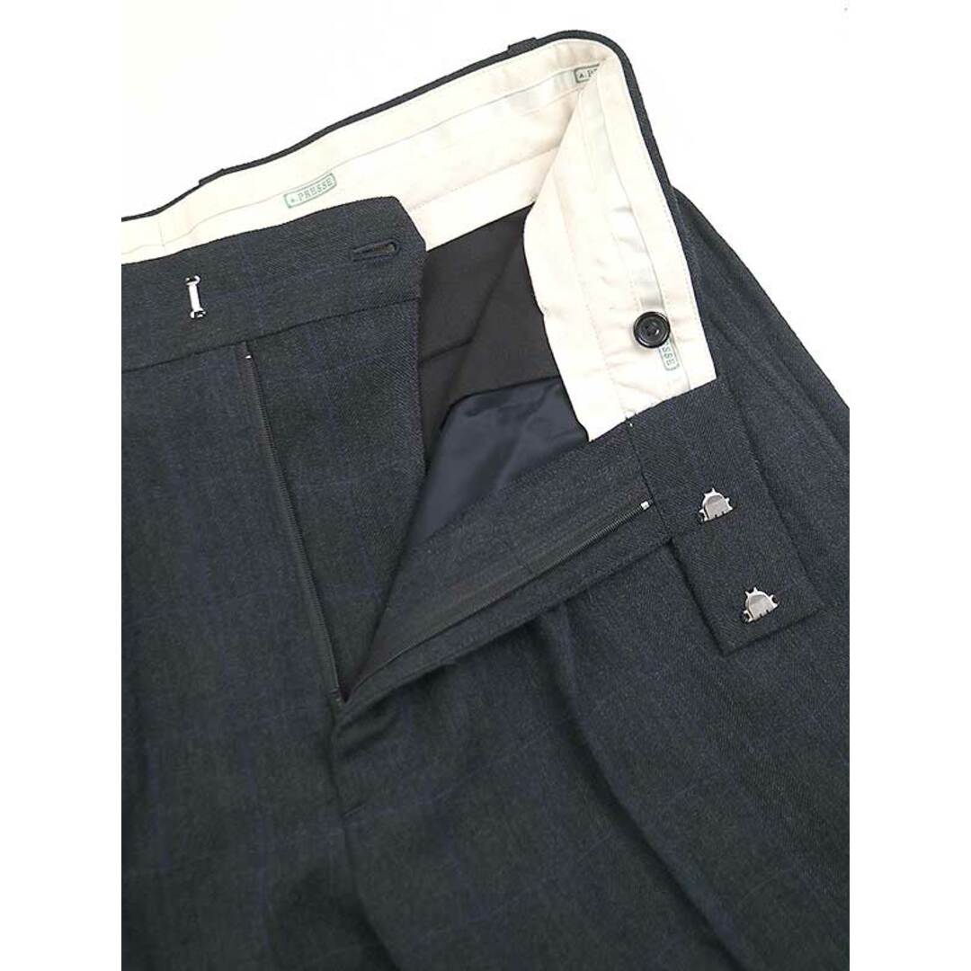 A.PRESSE ア プレッセ 23SS Wide Tapered Trousers チェック柄ワイド