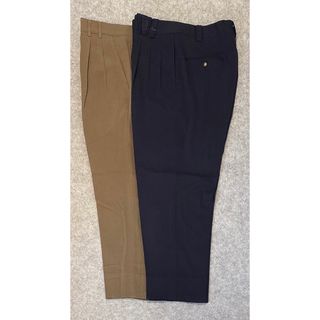 紳士 メンズ スラックス(LANCEL)ブラウン&ネイビー(2点セット)の ...