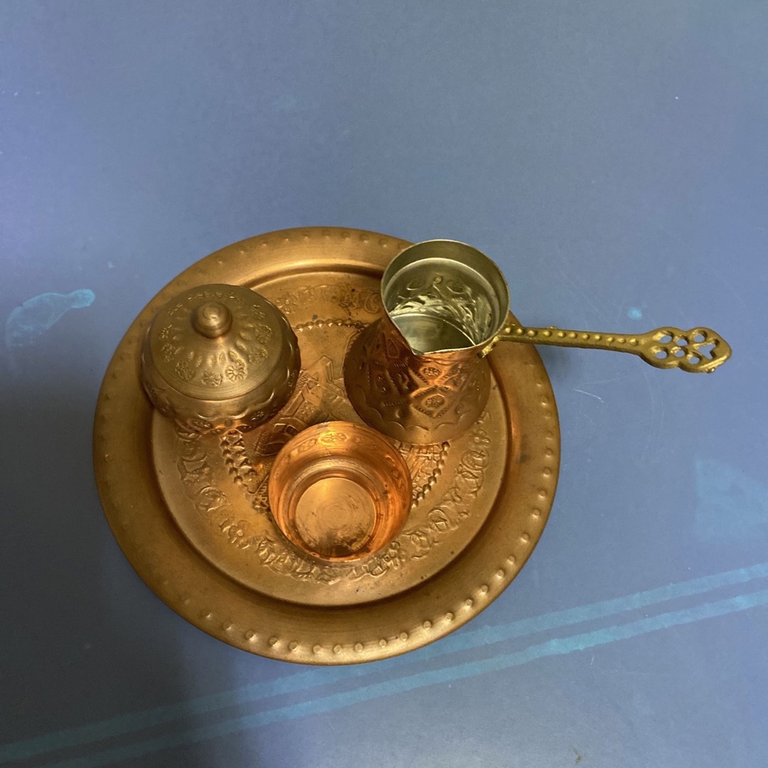 純銅製茶道具飾り
