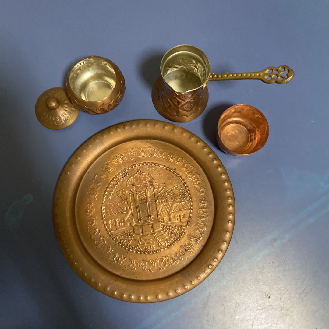 純銅製茶道具飾り