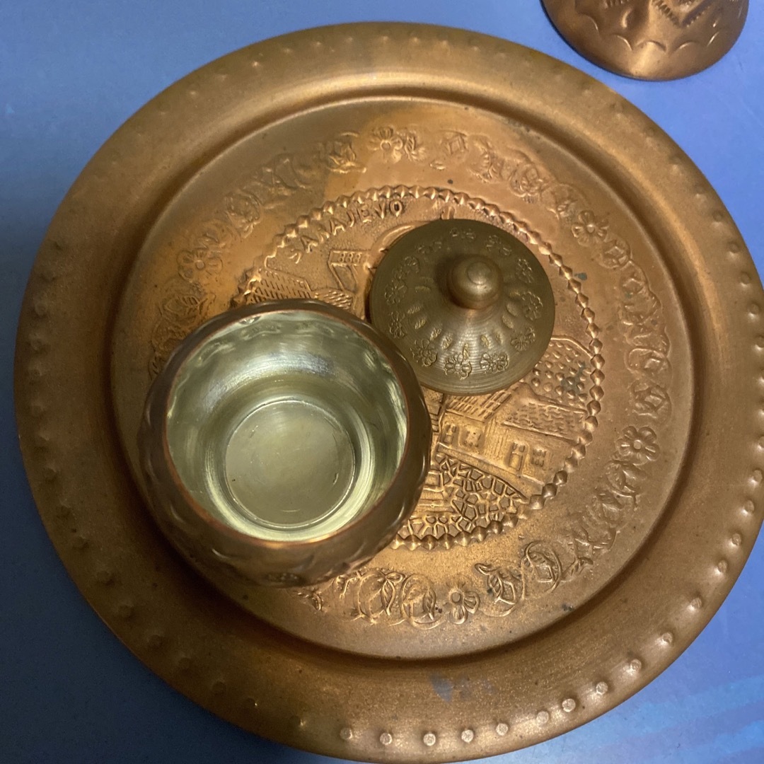 純銅製茶道具飾り
