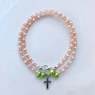 beads necklace＊orange cross(ネックレス)