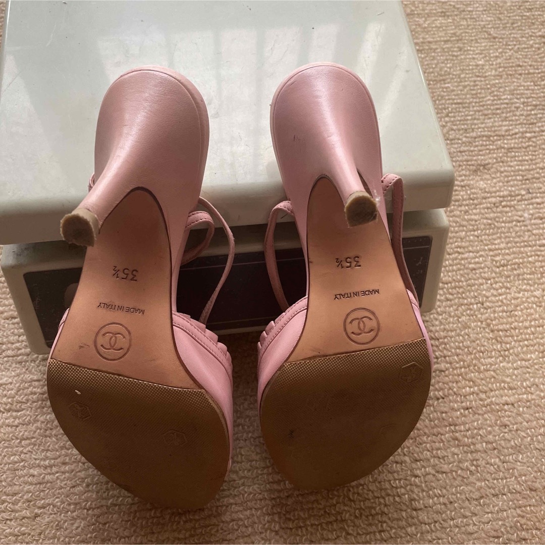ヴィンテージ CHANEL ピンヒールサンダル ココマーク アンクルストラップ
