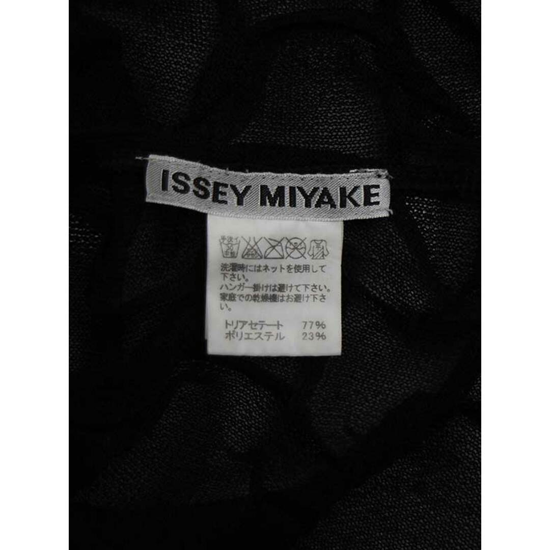 ISSEY MIYAKE イッセイミヤケ シアーアシンメトリーデザイントップス ブラック 2