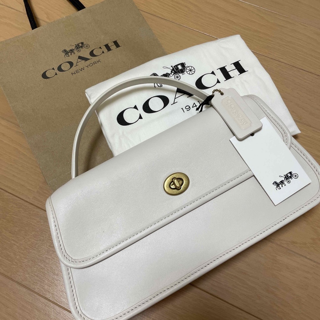 新品 コーチ COACH シグネチャー 2way ハンドバッグ ターンロック