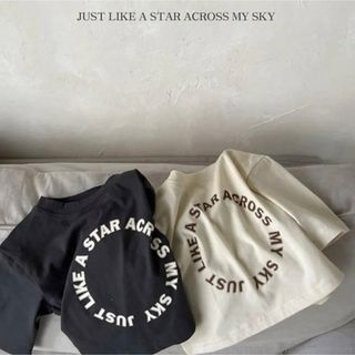 韓国子供服 aosta  アオスタAosta / round T アイボリー(シャツ/カットソー)