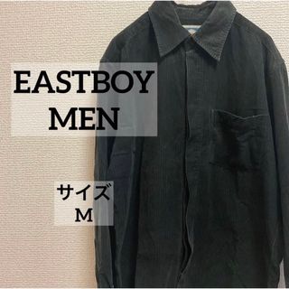 イーストボーイ(EASTBOY)のワークラベル　イーストボーイメン　シャツ　ブラック　長袖　M(シャツ)