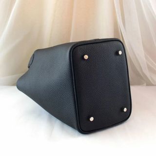 牛本革 ハンドバッグ シルバー金具 Sサイズ ブラックの通販 by アール