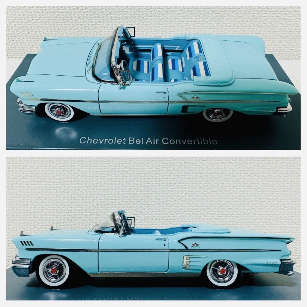 Chevrolet(シボレー)のNEOネオ/'58 Chevyシボレー Belairベルエア コンバー 1/43 エンタメ/ホビーのおもちゃ/ぬいぐるみ(ミニカー)の商品写真