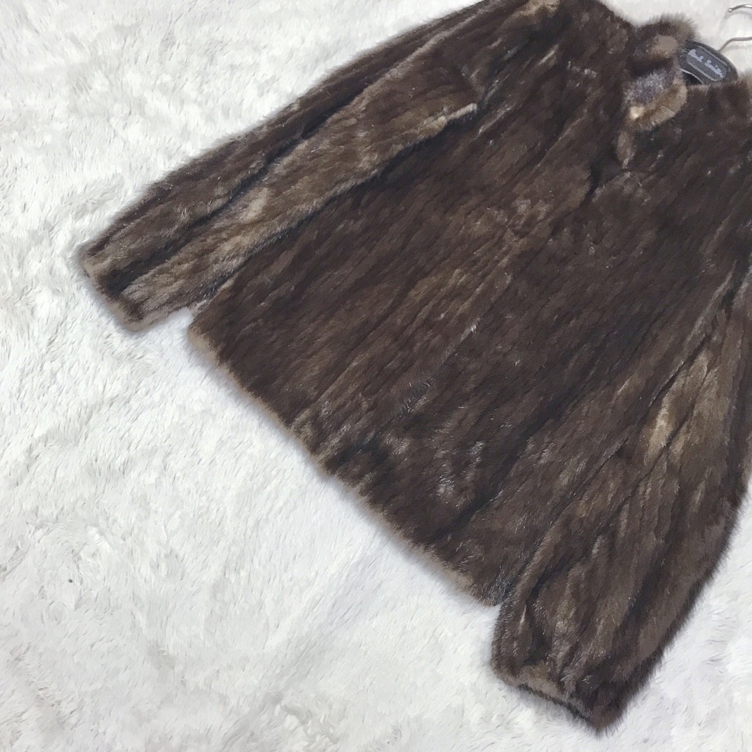 極美品 SAGA MINK ミンクジャケット レザー リアルファー 高級毛皮