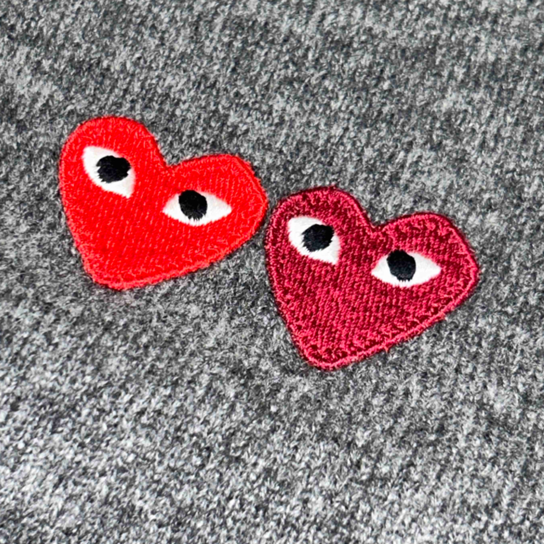 美品❗️PLAY COMME des GARCONS ダブルハートカーディガン - カーディガン