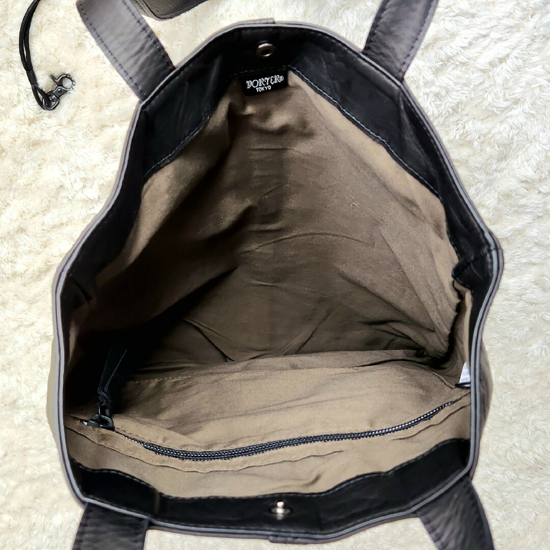 PORTER ☆FRANK フランク☆高級レザー 馬革 トートバッグ ポーチ付
