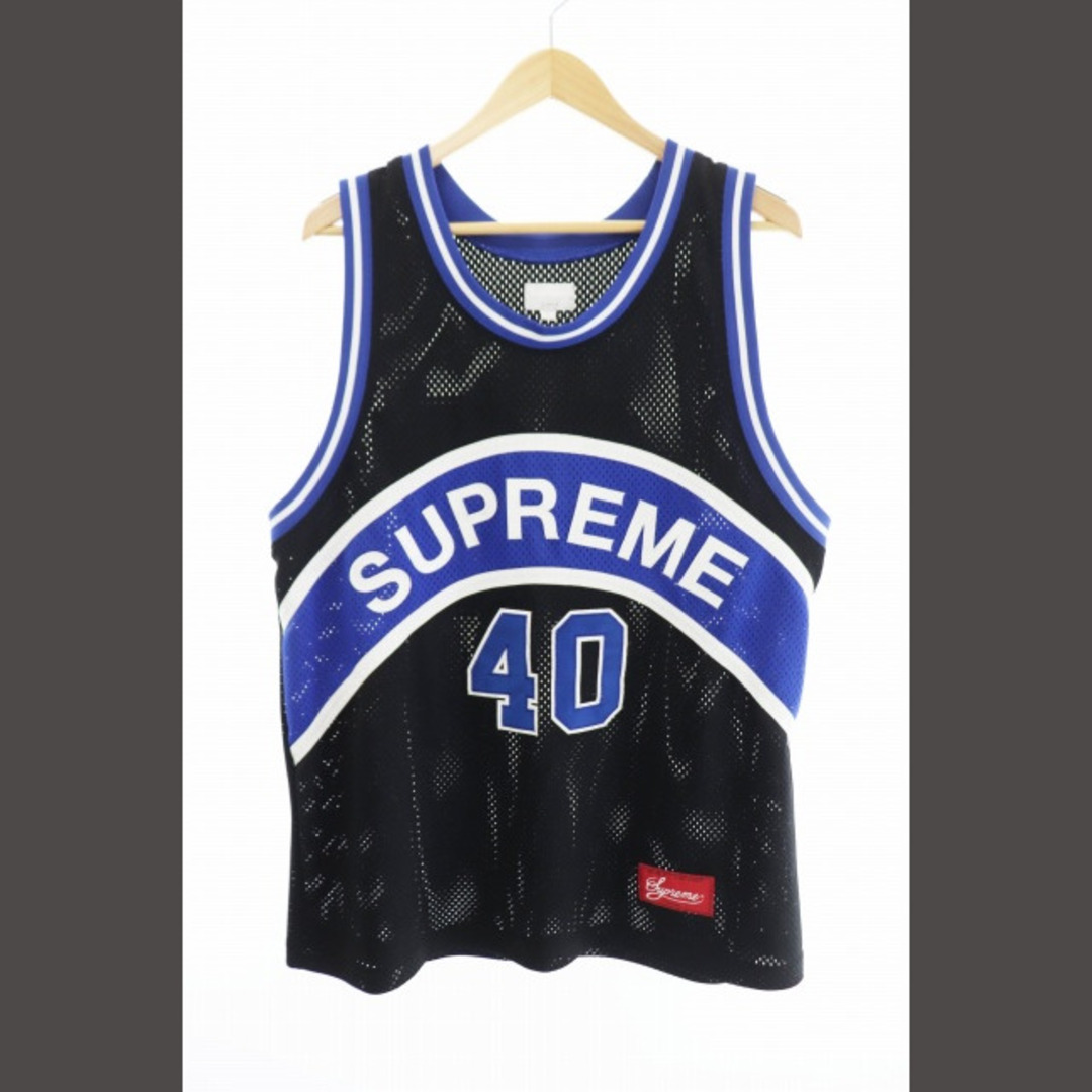 Supreme(シュプリーム)のシュプリーム 17SS ロゴ バスケット タンクトップ L 黒 ブラック メンズのトップス(タンクトップ)の商品写真