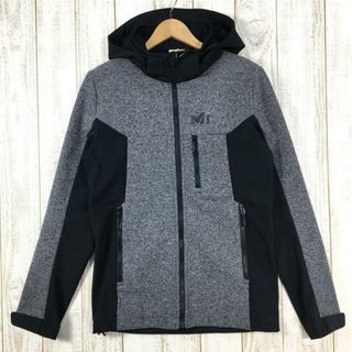 ミレー(MILLET)のMENs XS  ミレー パユン フーディー Payun Hoodie ニット調 フリース 防風 ソフトシェル ジャケット MILLET MIV7977 グレー系(その他)