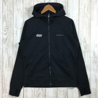 パタゴニア(patagonia)のMENs XS  パタゴニア スロープスタイル フーディ Slopestyle Hoody ソフトシェル フリース ジャケット フルジップ パーカー CALLEVA 企業刺繍 ユニフォーム 入手困難 PATAGONIA 29831 BLK Black ブラック系(その他)