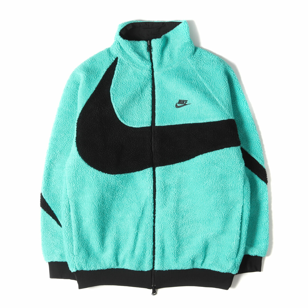 NIKE ナイキ ジャケット サイズ:L ビッグスウッシュ リバーシブル ボア ジャケット BIG SWOOSH BOA JACKET 19AW ジェイド ブラック アウター ブルゾン【メンズ】