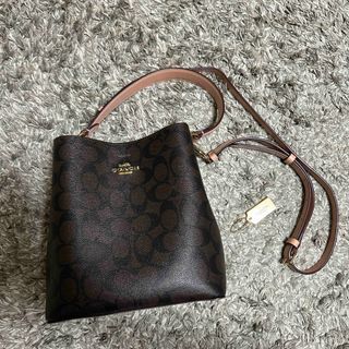 コーチ COACH ショルダーバッグ タウンバッグ ブラウン＋シェルピンク