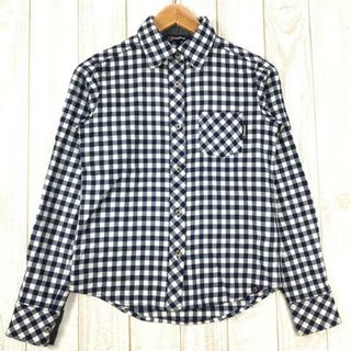 バーグハウス(berghaus)のWOMENs S  バーグハウス ウィメンズ ウールプレーン チェック ロングスリーブシャツ W Wool Plain Check Long Sleeve Shirt BERGHAUS J0281 ネイビー系(その他)