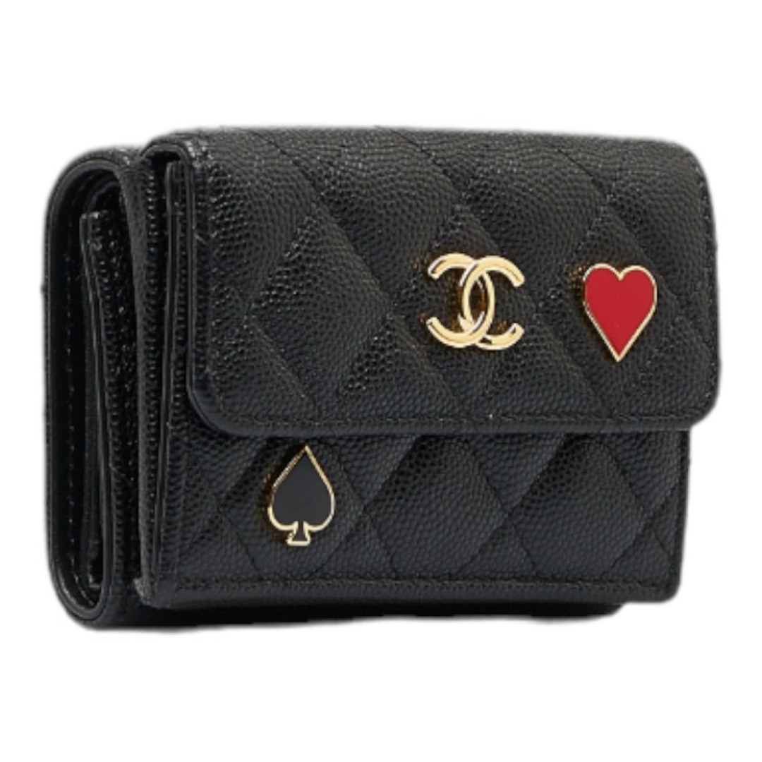 CHANEL - シャネル マトラッセ ハート スペード 三つ折り財布