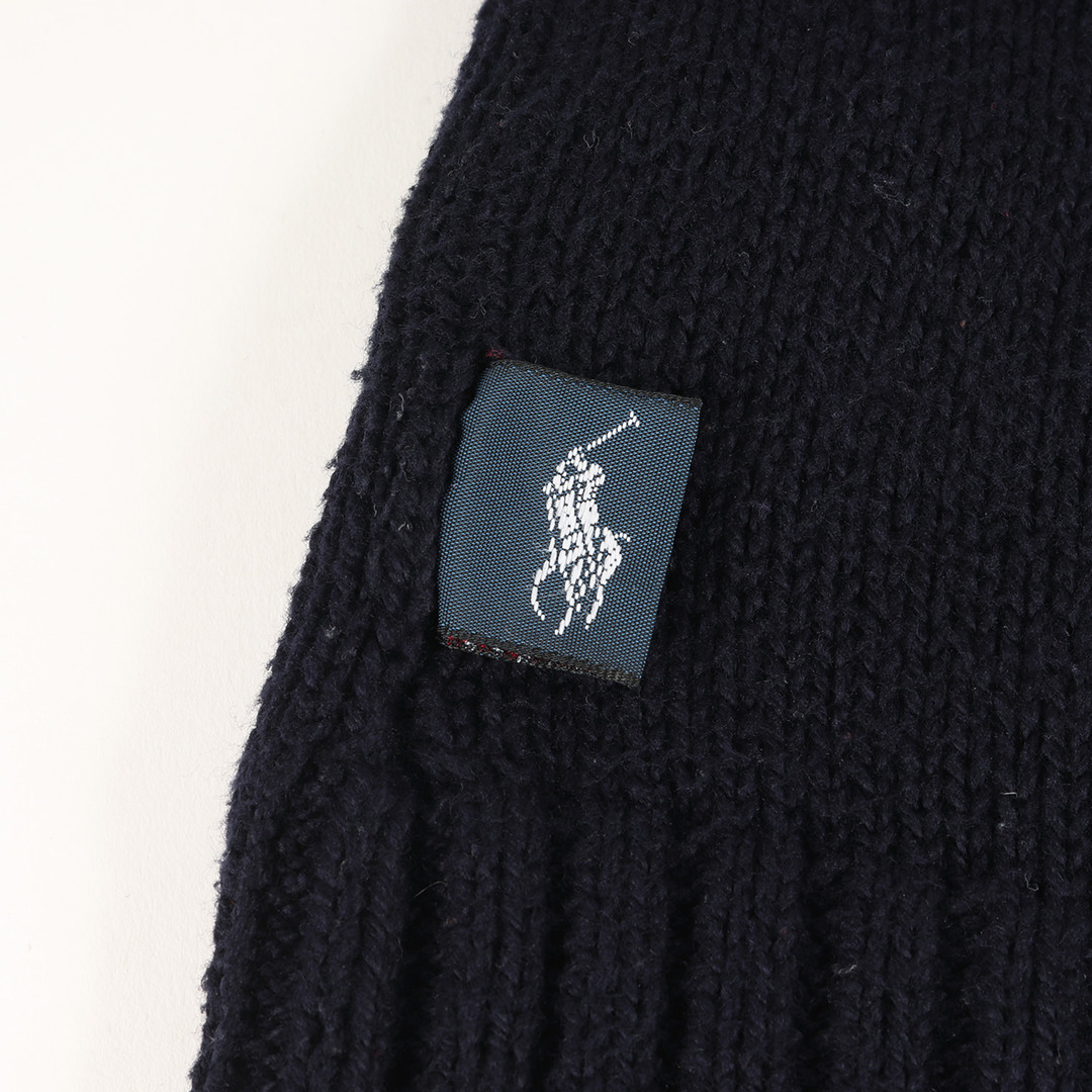 POLO RALPH LAUREN(ポロラルフローレン)のPOLO Ralph Lauren ポロ ラルフローレン ニット サイズ:S 星条旗 ハーフジップ タートルネック コットン ニット セーター USA製 ネイビー 紺 トップス カジュアル 長袖 【メンズ】【中古】 メンズのトップス(ニット/セーター)の商品写真